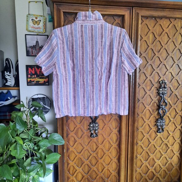 Striped Red and Blue Crop Top - Picture 15 of 16